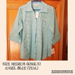 3/4 Beautiful Eyelet Shirt